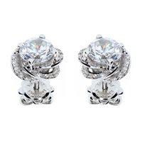 Orecchini Damiani Donna Bocciolo in Oro bianco Diamante 1.11 Ct 81060956 - 81060956